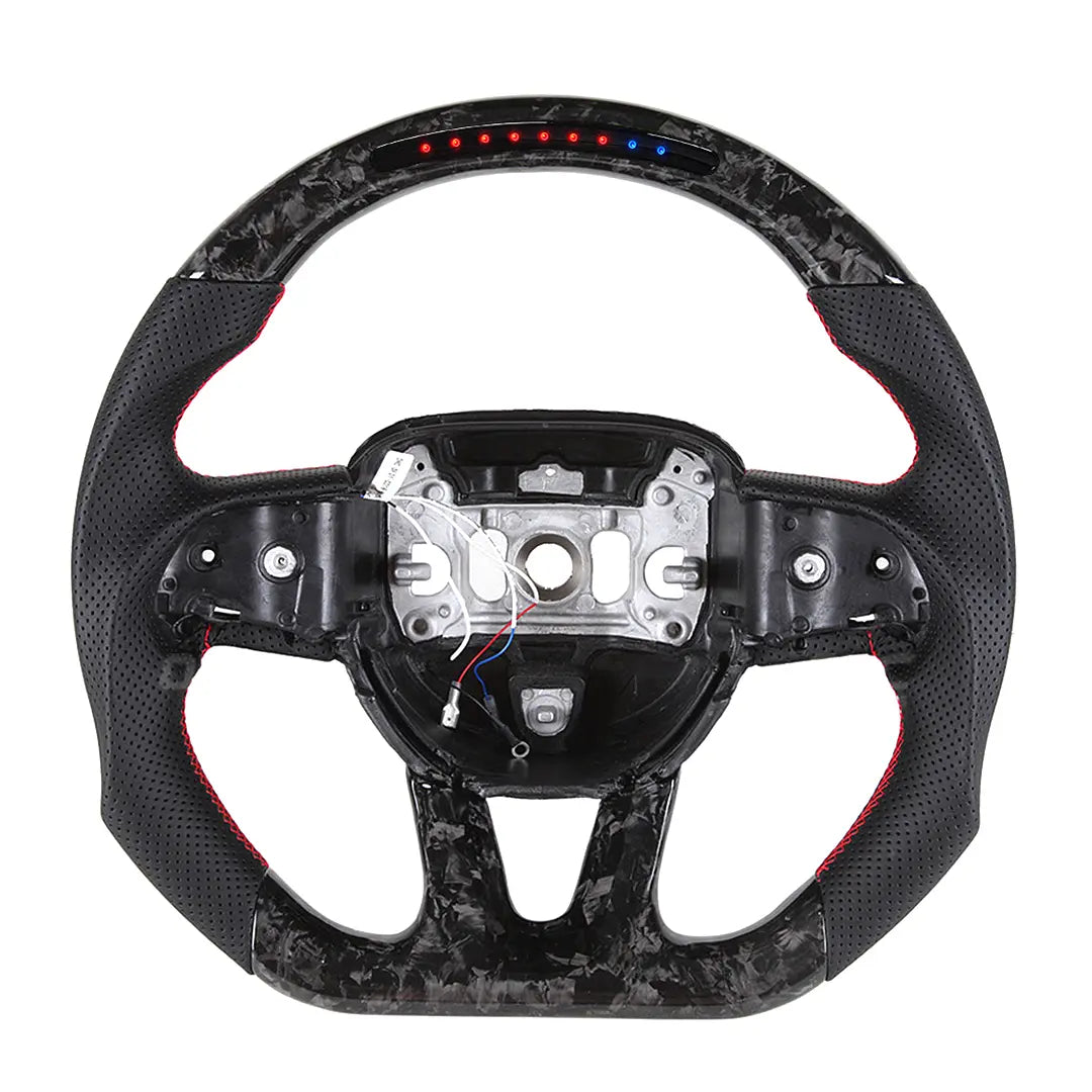 CarbonTailor LED Carbon Fiber Steering Wheel for Dodge Charger & Challenger (Hellcat / Scat Pack / R/T)