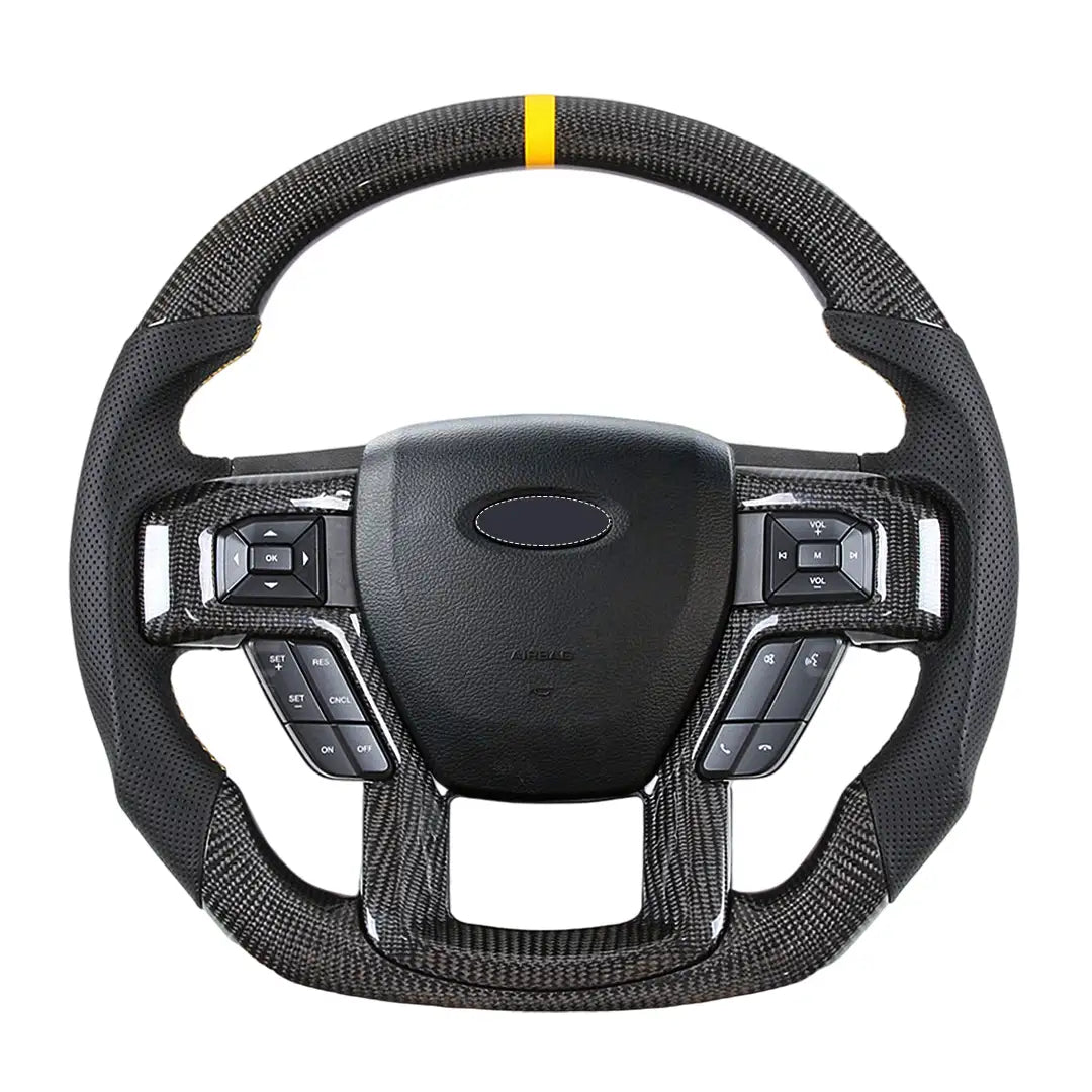 Ford Performance Carbon Fiber Steering Wheel – Fits F-150 2015-2020 & Raptor 2020-2024