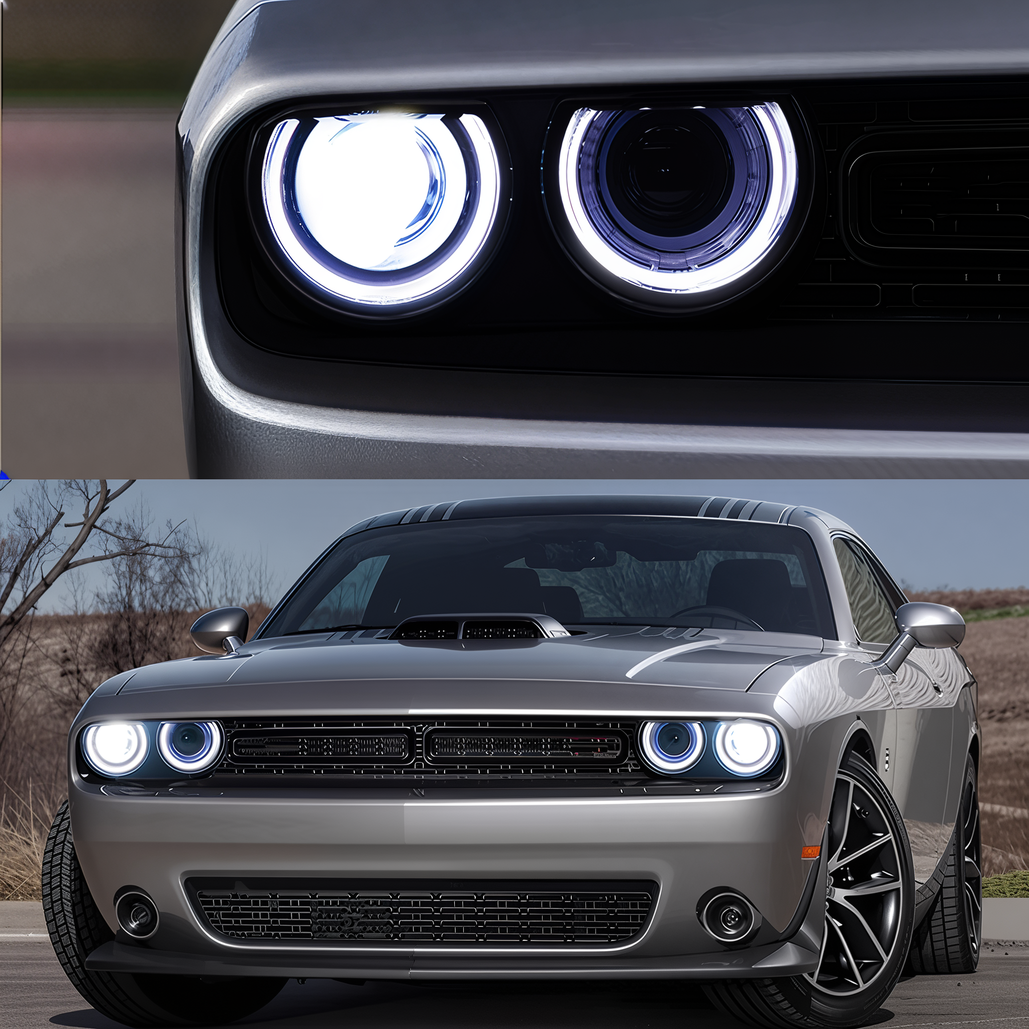 RGB Color-Changing Headlight Kit – Dodge Challenger (2008–2020)