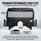 Aluminum Engine Undertray Skid Plate for BMW G80 G82 G87 M2 M3 M4 2020-2025 Matte Black Bolt-On
