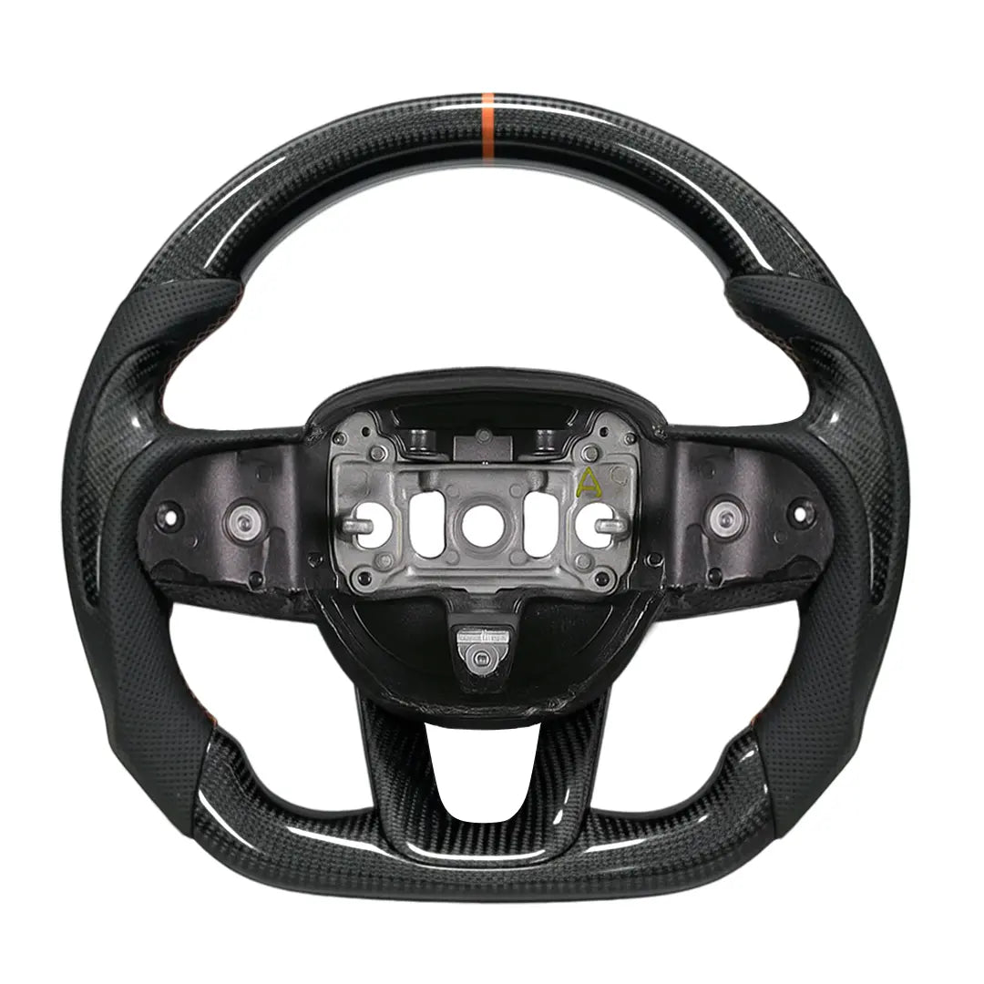 CarbonTailor Forged Carbon Fiber Steering Wheel for Dodge Charger &amp; Challenger (Hellcat / Scat Pack / R/T)
