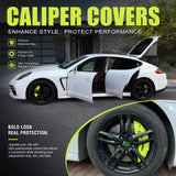 4Pcs Porsche Brake Caliper Covers Fit Macan Cayenne 911 Panamera Aluminum Alloy Custom Fit Anti-Dust Screw Mount Upgrade