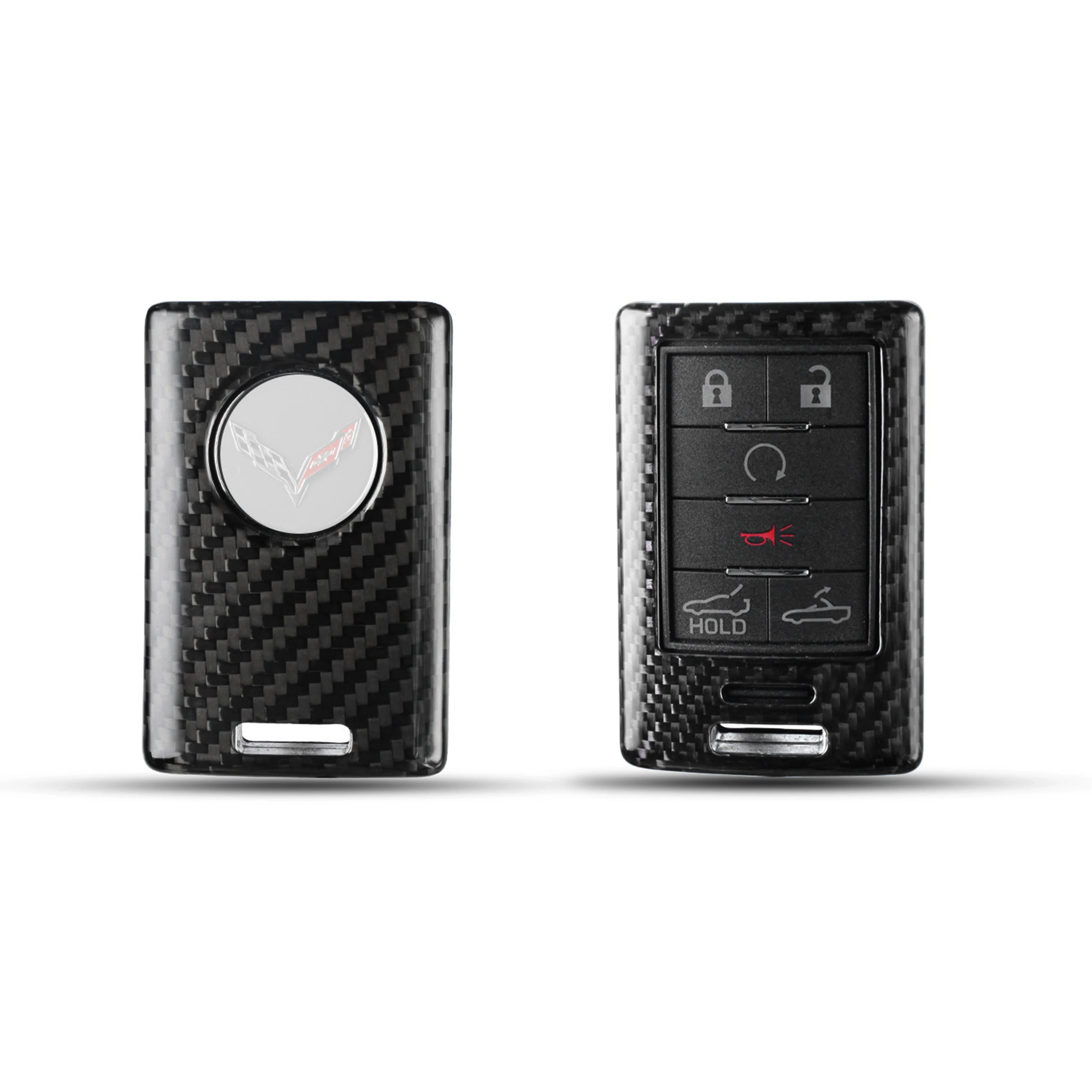 Real Carbon Fiber Key Fob Protective Cover | Fits Corvette C7 2014–2019