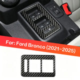Ford Bronco 2021-2025 Dry Carbon Fiber Window Switch Control Trim Cover Interior Overlay