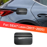 Seat Leon 2017-2020 Dry Carbon Fiber Fuel Tank Cap Cover Trim Exterior Fuel Door Overlay Accessory