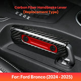 Ford Mustang 2024-2025 Dry Carbon Fiber Handbrake Cover Trim Interior Replacement Parking Brake Handle