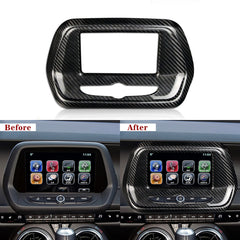 Carbon Fiber Infotainment Radio Screen Trim Cover for Chevy Camaro (2016–2024)