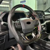 Custom Carbon Fiber Steering Wheel for Ford F-150 & Raptor 2021 - 2026+ | Built to Order