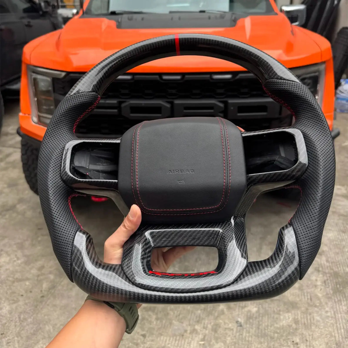 Custom Carbon Fiber Steering Wheel for Ford F-150 & Raptor 2021 - 2026+ | Built to Order