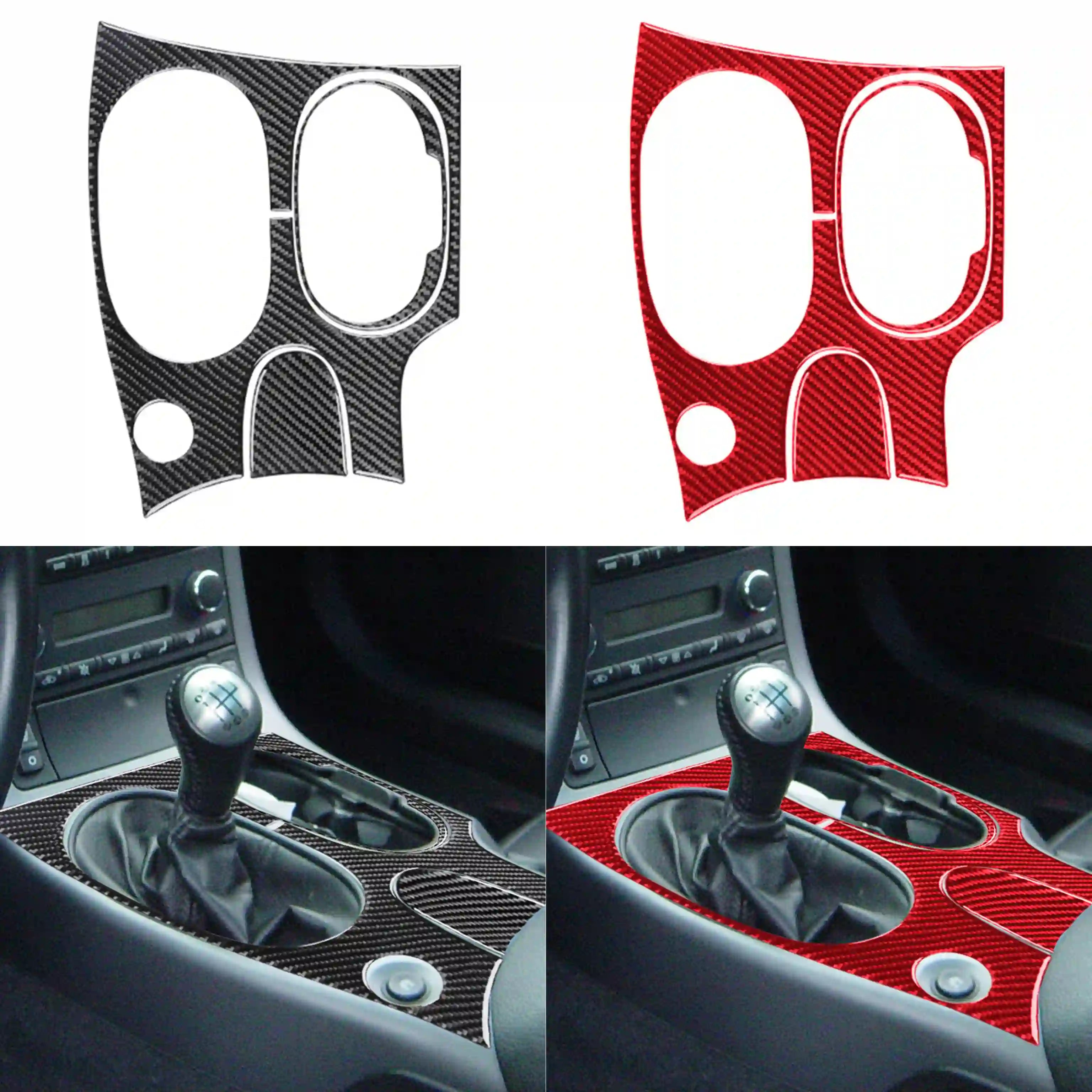 Carbon Fiber Center Console Overlay (2pcs) for Corvette C6 (2005–2013)