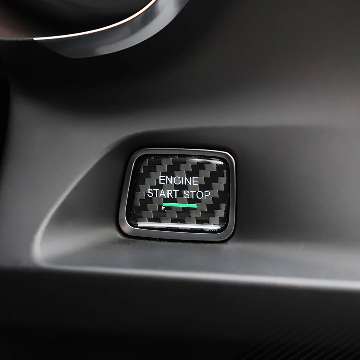 Carbon Fiber Start Stop Engine Button Cover for Camaro (2016–2024) &amp