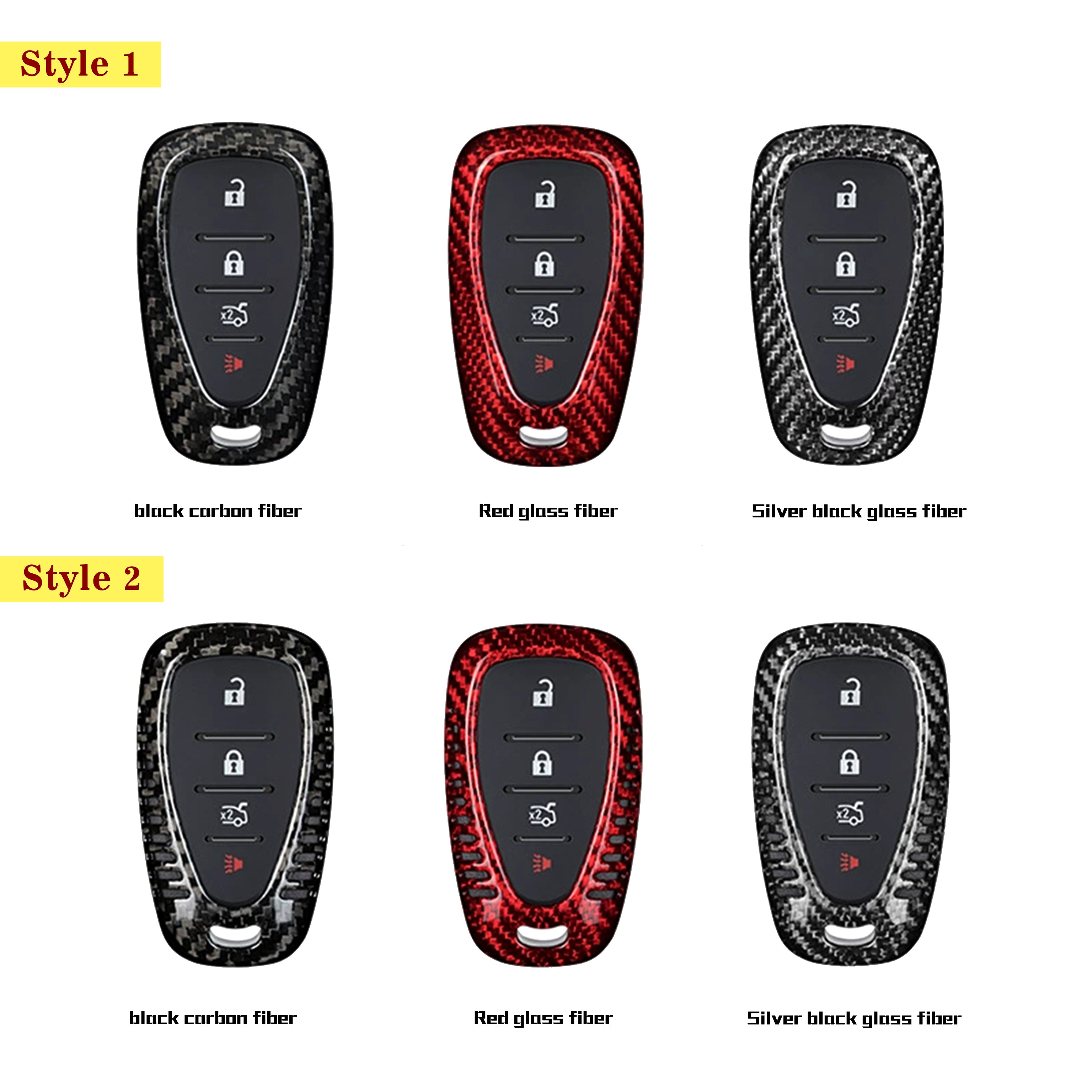 Real Carbon Fiber Key Fob Cover for Chevy Camaro (2016–2024)