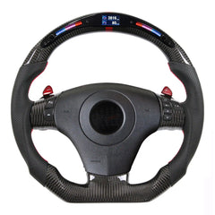 CarbonTailor LED Carbon Fiber Steering Wheel for 2006-2013 Chevy Corvette C6 Z06/ZR1 – F1 Style, Customizable
