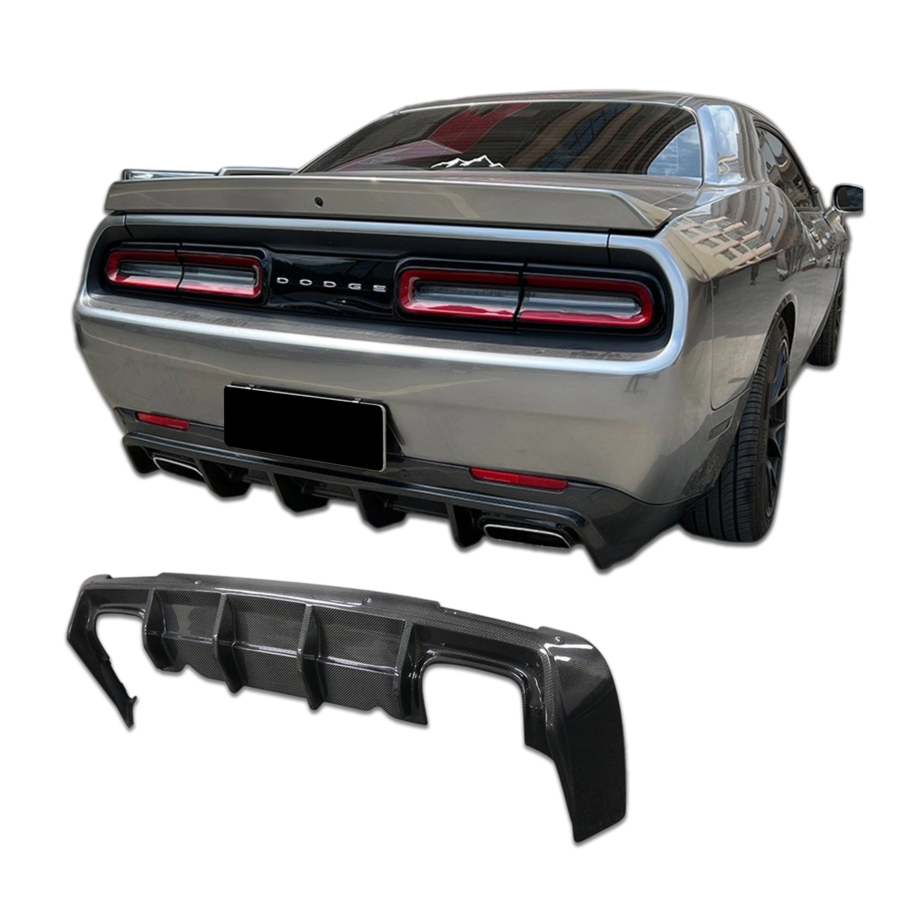 Carbon Fiber Rear Diffuser Valance - Dodge Challenger (2018-2020)