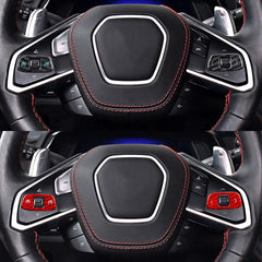 Corvette C8 Real Carbon Fiber Steering Wheel Roller Control Trim Cover (2020–2024)