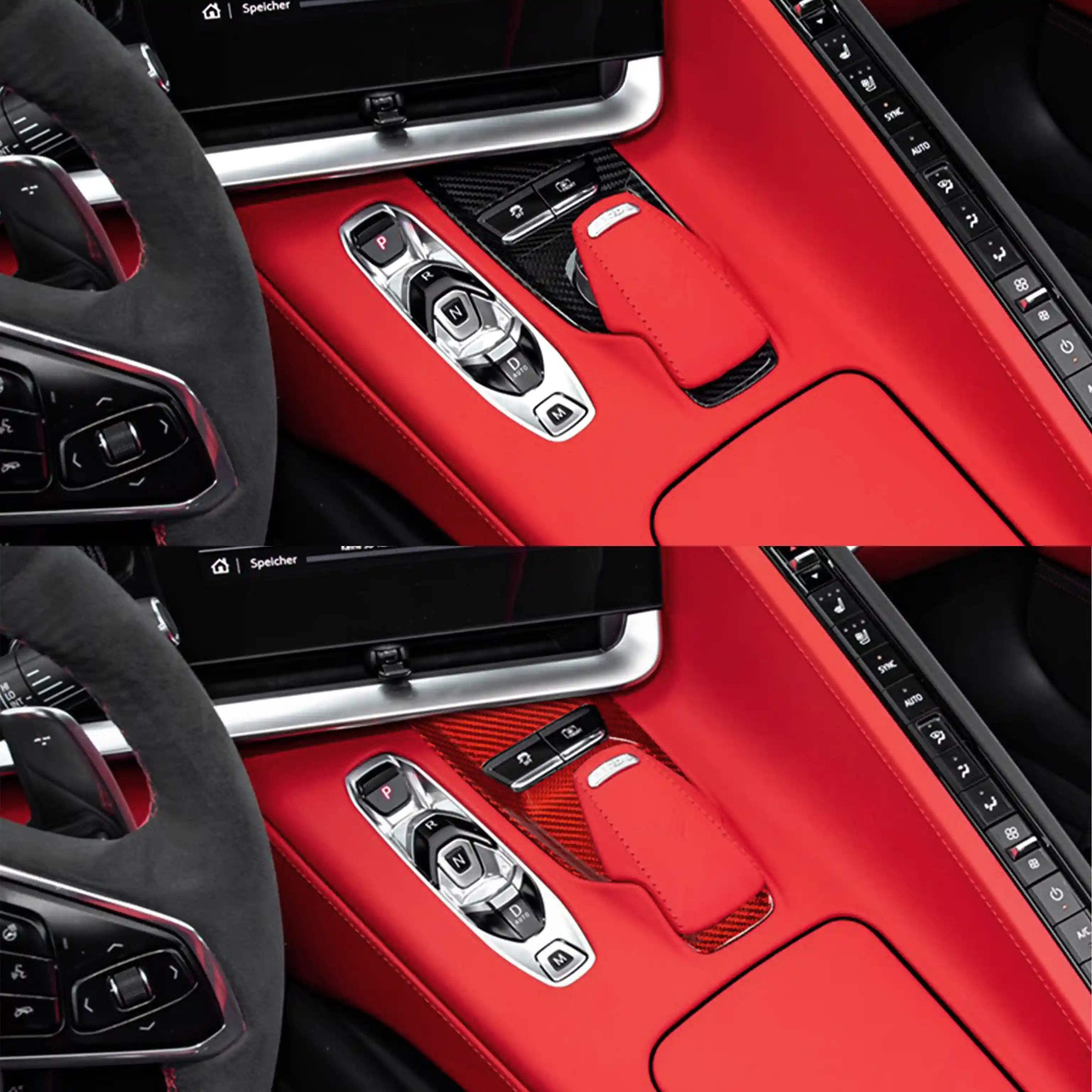 Corvette C8 Carbon Fiber Mode Selector Trim Cover (2020–2024)