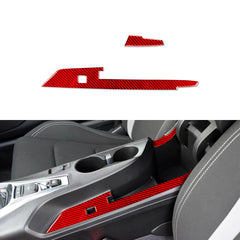 [2pcs] Carbon Fiber Center Compartment Trim Overlays for 2016–2024 Chevy Camaro