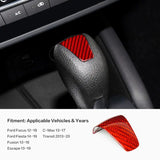 Dry Carbon Fiber Gear Shift Knob Cover Trim For Ford Focus Fiesta C-Max Fusion Escape Transit Interior Overlay