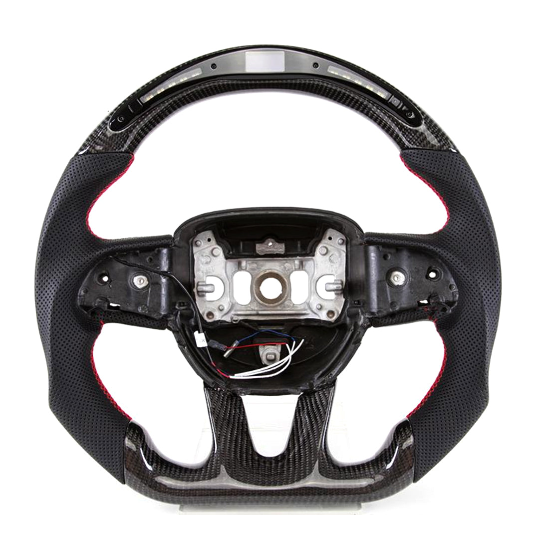 CarbonTailor LED Carbon Fiber Steering Wheel for Dodge Charger & Challenger (Hellcat / Scat Pack / R/T)