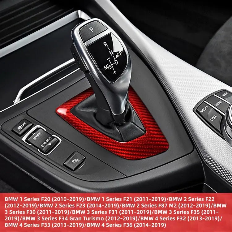 BMW 1 2 3 4 Series F20 F21 F22 F23 F30 F31 F32 F33 F34 F36 F87 Dry Carbon Fiber Gear Shift Surround Trim Cover Interior Upgrade 2010-2019