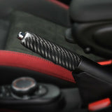 Real Dry Carbon Fiber Handbrake Cover Trim for MINI Cooper F55 F56 F57 2013-2019 Interior Handbrake Shell Overlay