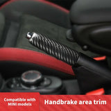 Real Dry Carbon Fiber Handbrake Cover Trim for MINI Cooper F55 F56 F57 2013-2019 Interior Handbrake Shell Overlay