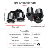 Carbon Fiber Quad Exhaust Tips for BMW X5 X6 X7 G05 G06 G07 2019+ Stainless Steel Bolt-On Exhaust Tailpipe Covers