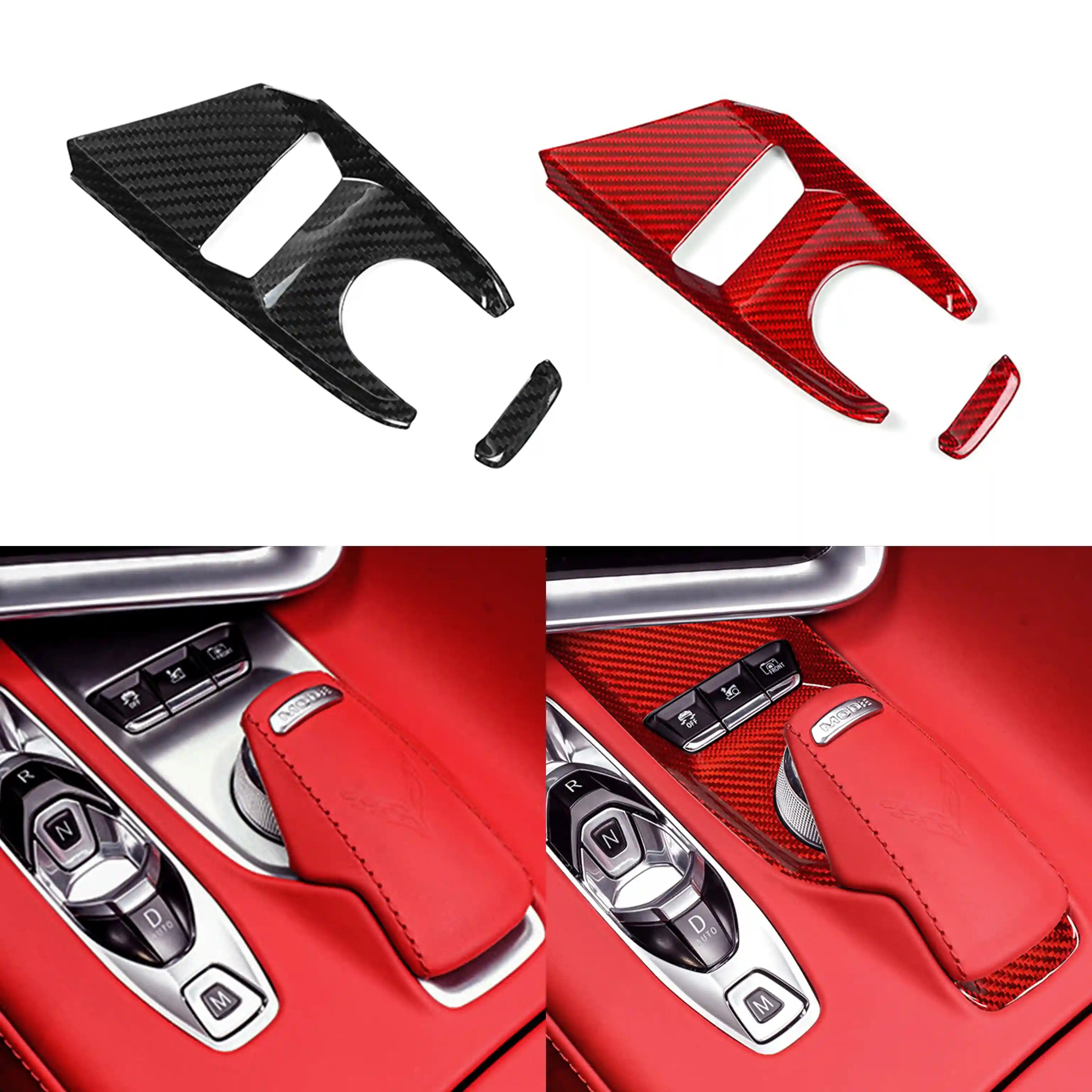Corvette C8 Carbon Fiber Mode Selector Trim Cover (2020–2024)