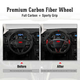 CarbonTailor Carbon Fiber Steering Wheel Fit for 2015–2019 FORD FOCUS – Upgrade Your Driving Experience