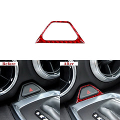 Carbon Fiber Hazard Button Outer Trim Overlay for Camaro (2016–2024)
