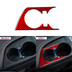 Carbon Fiber Cup Holder Trim Overlay for Chevy Camaro (2016–2024)