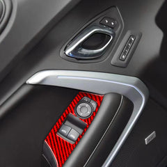 Carbon Fiber Window Switch Trim Overlay for Camaro (2016–2024) [2pcs]