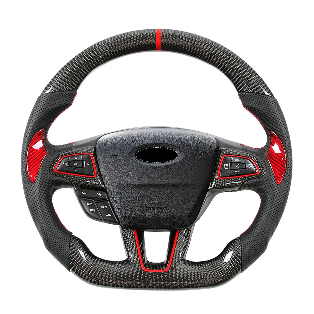 CarbonTailor Carbon Fiber Steering Wheel for 2015–2019 FORD FOCUS – Upgrade Your Driving Experience