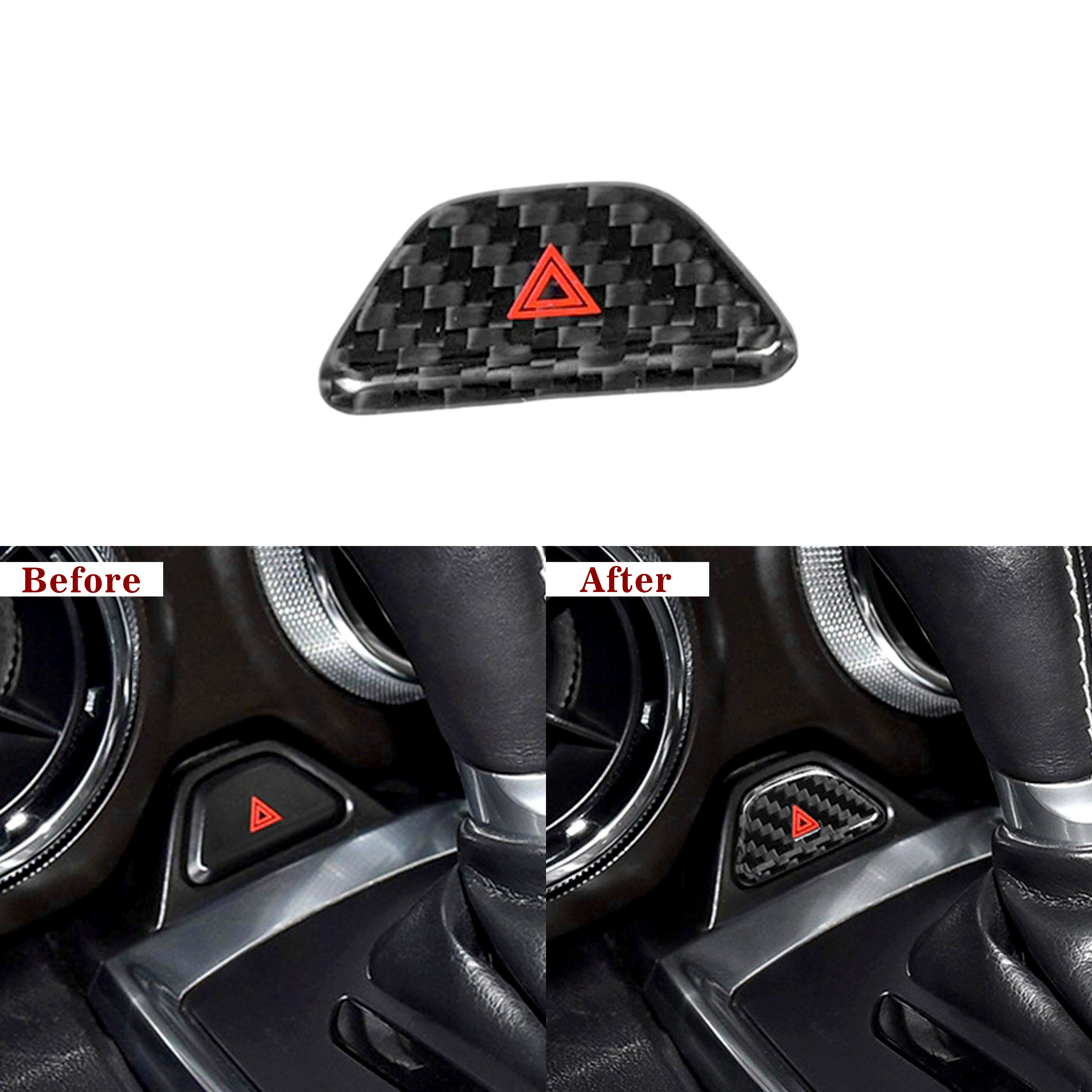 Carbon Fiber Interior Hazard Button Cover for Camaro (2016–2024)