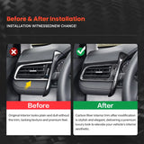 Dry Carbon Fiber Driver Side AC Vent Trim Cover Compatible With Toyota Camry 2018-2023 Interior Air Outlet Overlay Trim