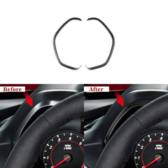 Carbon Fiber Gauge Cluster Bezel Chrome Delete Cover  For 2016–2024 Chevy Camaro