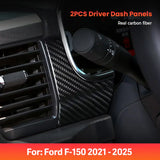 Ford F150 2021-2025 Dry Carbon Fiber Driver Side Dashboard Trim Cover Interior Overlay Accessory Compatible With Instrument Panel Styling Upgrade