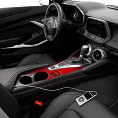Carbon Fiber Center Console Overlay for Chevy Camaro (2016–2024)