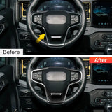 Ford Bronco 2021-2025 Dry Carbon Fiber Steering Wheel Center Trim Interior Overlay Cover Compatible With Bronco Interior Styling Upgrade