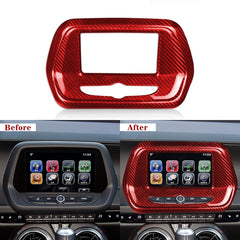 Carbon Fiber Infotainment Radio Screen Trim Cover for Chevy Camaro (2016–2024)