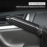 Ford Mustang 2010-2014 Dry Carbon Fiber Handbrake Cover Replacement Interior Trim Gloss Black Red Fit