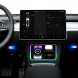Wireless Charging RGB Console Light Kit for Tesla Model Y & Model 3