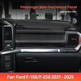 Ford F150 F250 2021-2025 Real Carbon Fiber Dashboard Trim Overlay Interior Panel Cover Compatible With Truck Interior Styling Upgrade