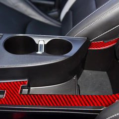 [2pcs] Carbon Fiber Center Compartment Trim Overlays for 2016–2024 Chevy Camaro