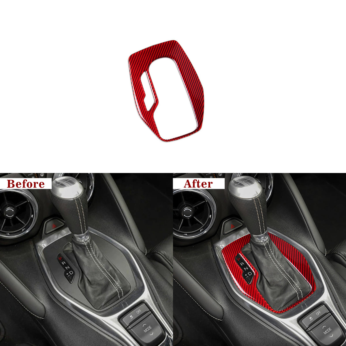 Carbon Fiber Gear Shift Trim Overlay for Chevy Camaro (2016–2024)