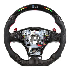 CarbonTailor LED Carbon Fiber Steering Wheel for 2006-2013 Chevy Corvette C6 Z06/ZR1 – F1 Style, Customizable