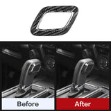 Dry Carbon Fiber Gear Shift Trim Cover for Ford F-150 2015-2020 Interior Gear Shifter Overlay Trim Gloss Black Red