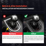 Ford Mustang 2015-2023 Manual Carbon Fiber Shift Surround Trim Cover Interior Overlay Compatible With Manual Transmission Models