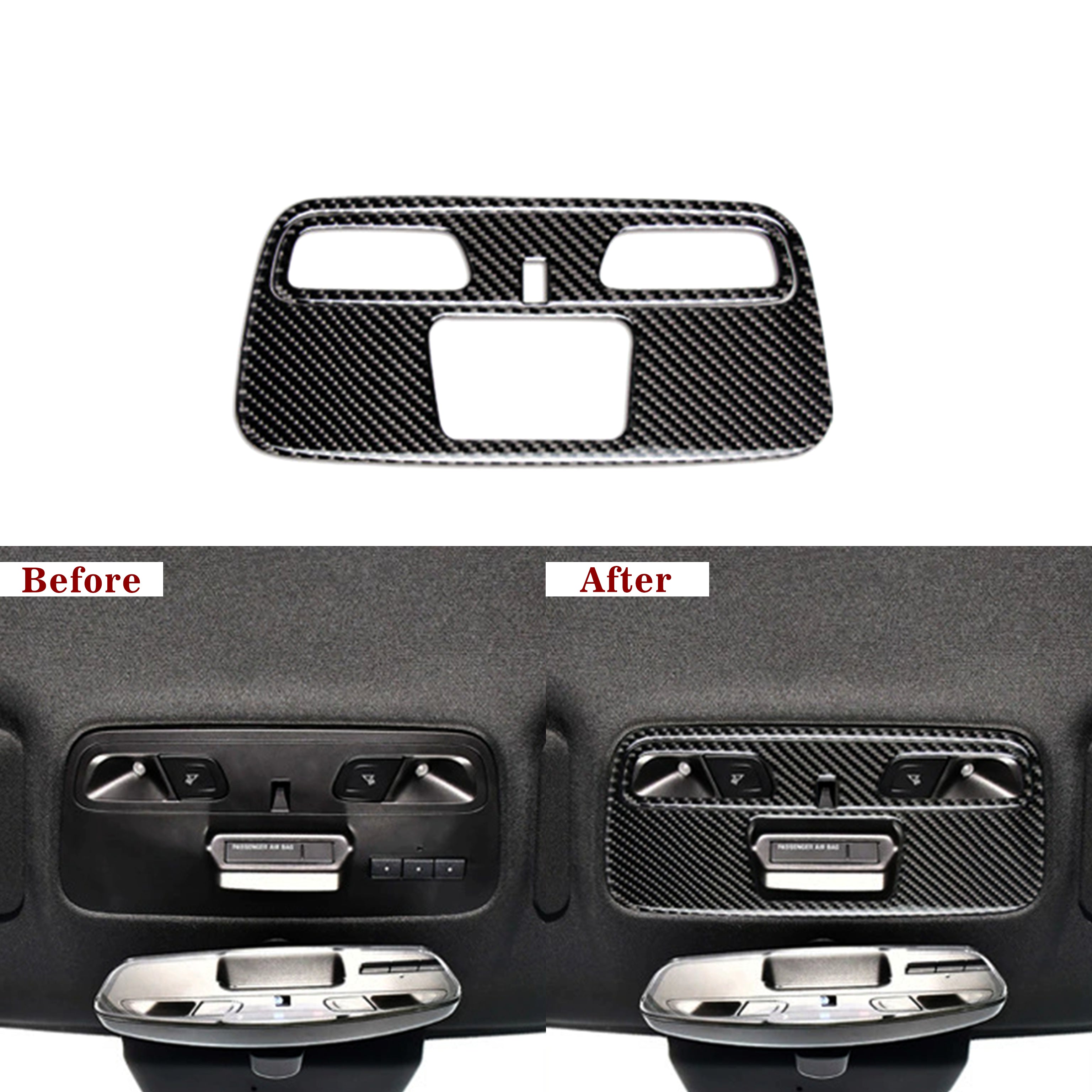 Carbon Fiber Overhead Dome Light Trim Overlay for Camaro (2016–2024)