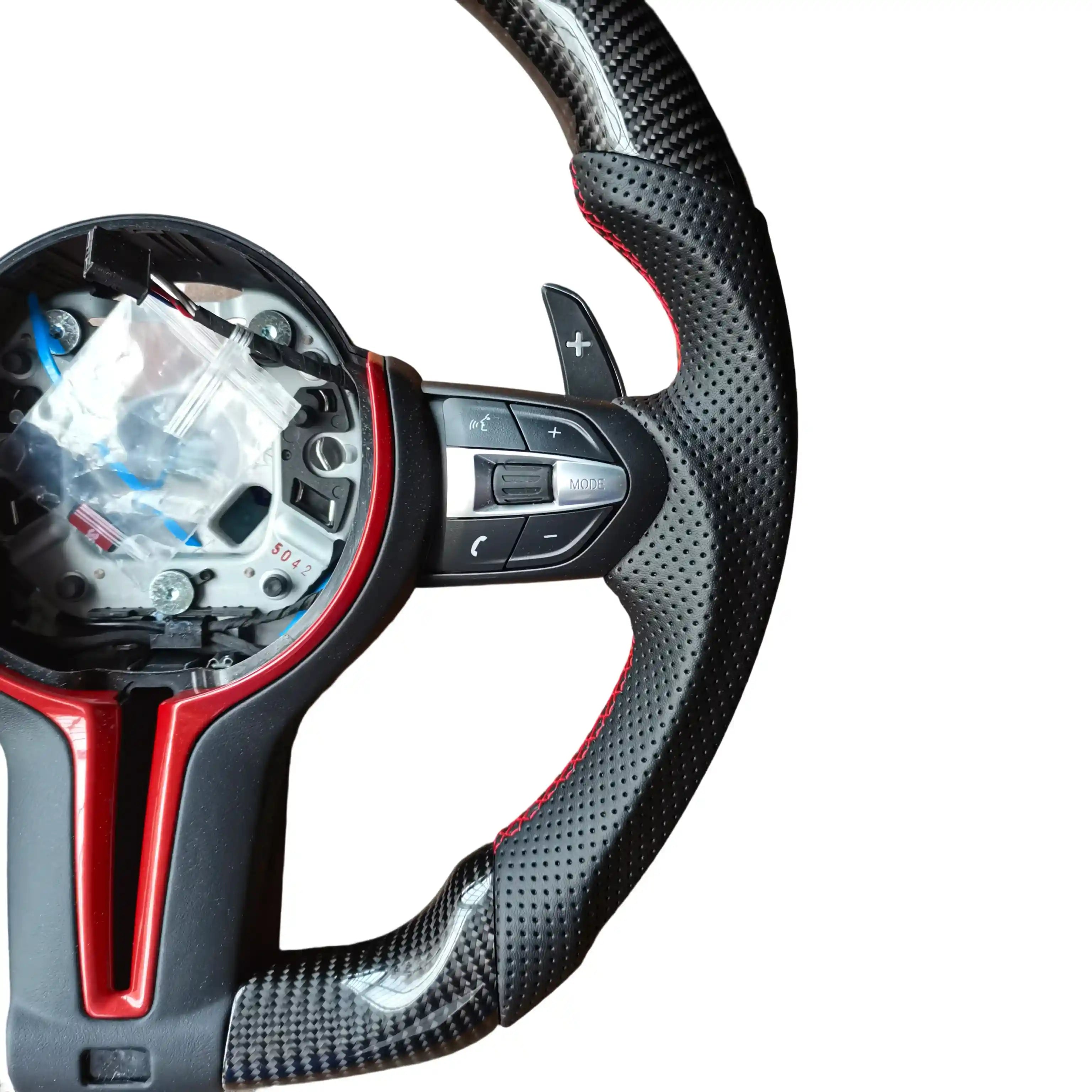 Configured BMW M Performance Steering Wheel with LED and Button Assembly – E/F Chassis Upgrade